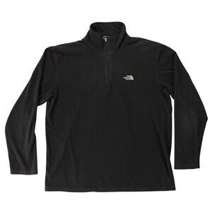 The North Face TKA 100 Black Fleece 1/4 Zip Pullover Men's Size Large